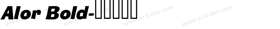 Alor Bold字体转换